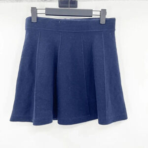 Cynthia‎ Rowley Skater Skirt Women's Size M Navy Blue Knit Mini Career